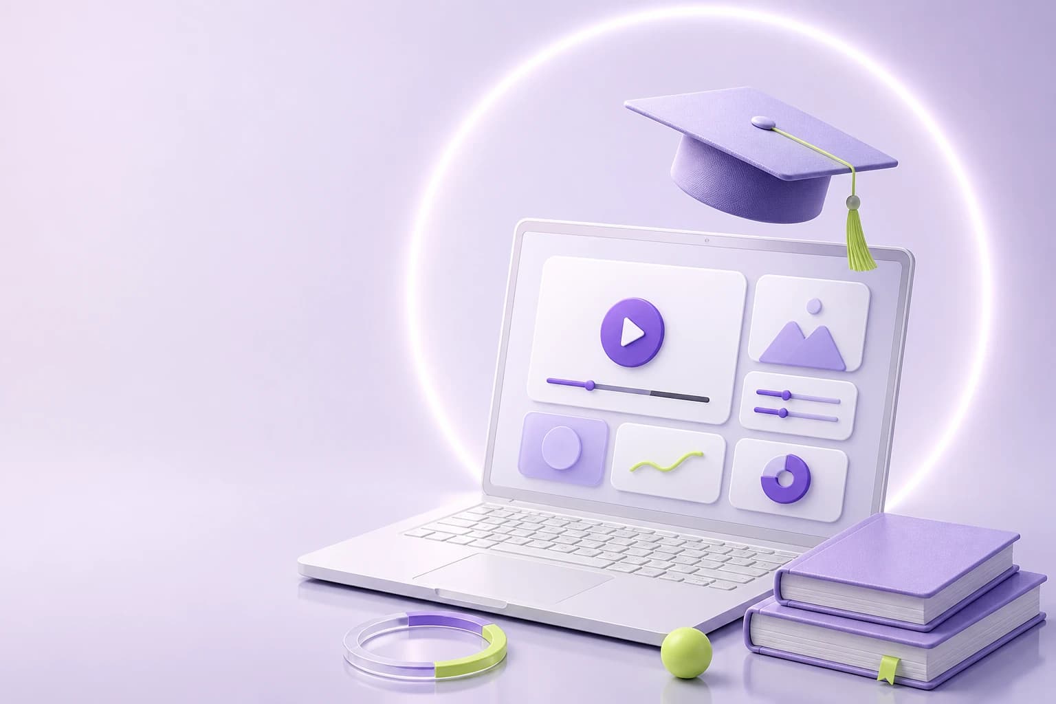 Online course platform template preview
