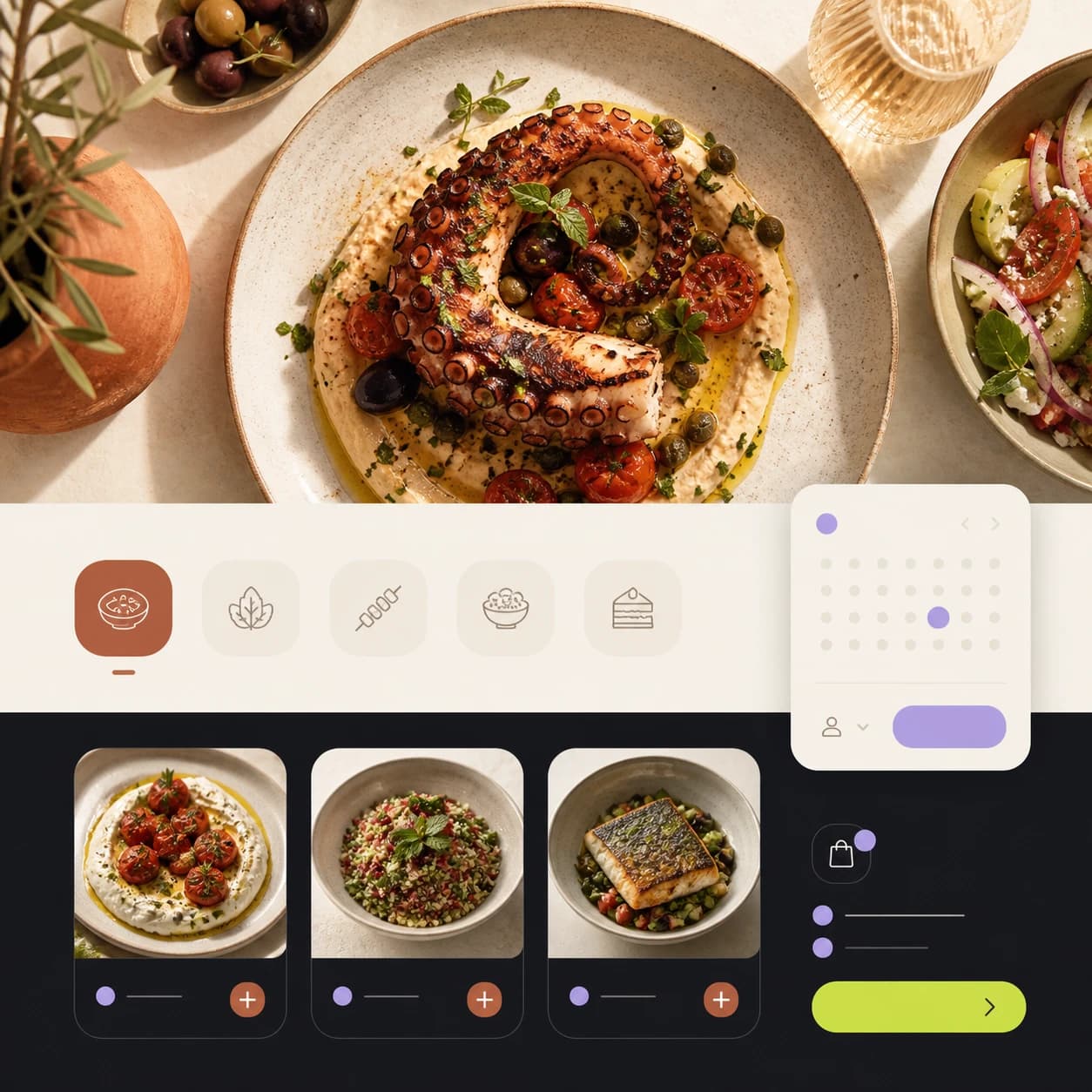 Restaurant website template preview