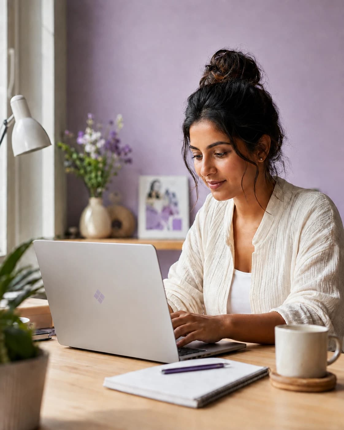 Entrepreneur using an accessible AI app-building workspace